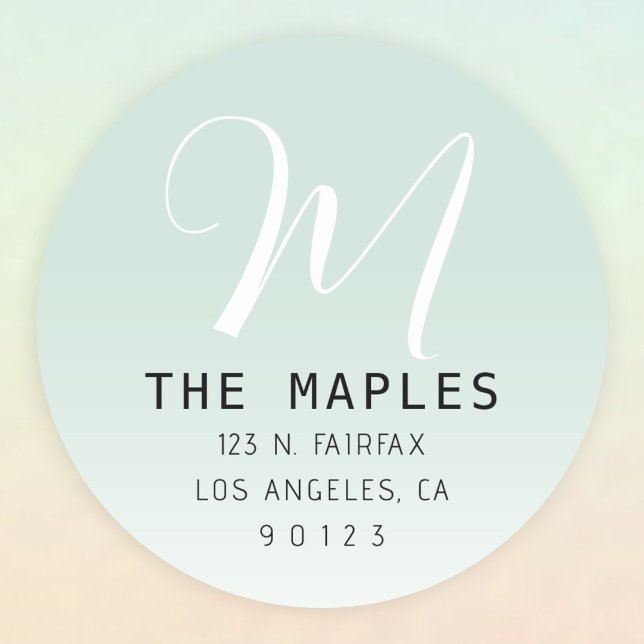 Pegatina Redonda Dirección de retorno inicial de script moderno | O (Subido por el creador)