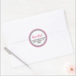 Pegatina Redonda Dirección de retorno rosa y plateado oscuro Purpur<br><div class="desc">Este pegatina de moda presenta un llamativo purpurina en una capa de color sólido. Utilice el formulario de plantilla para agregar su propia información. La función "Personalizar" puede utilizarse para cambiar el estilo,  el color y la disposición del tipo de letra.</div>