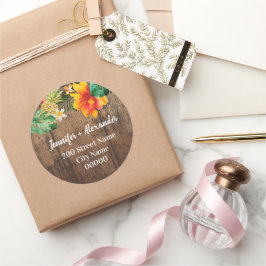 Pegatina Redonda Dirección de retorno rusa