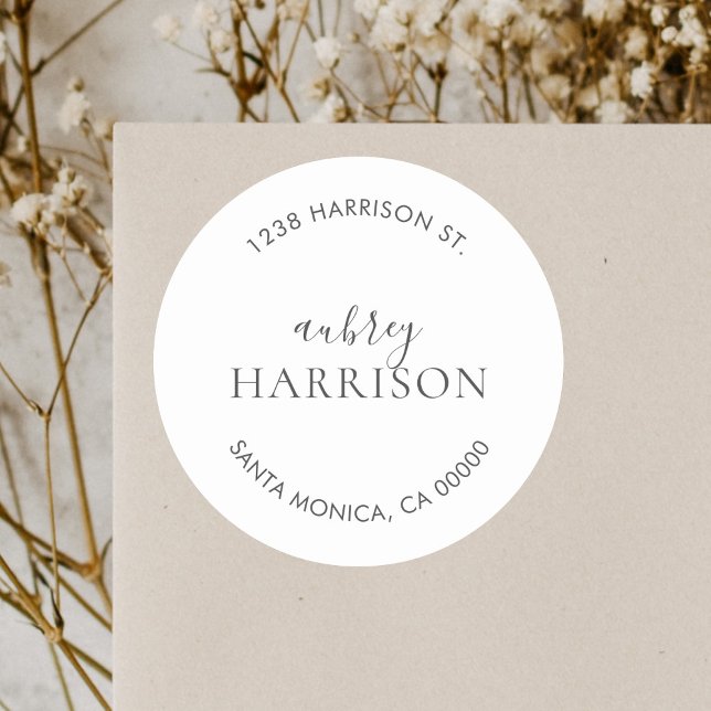 Pegatina Redonda Dirección de retorno simple de Moda moderna (Subido por el creador)