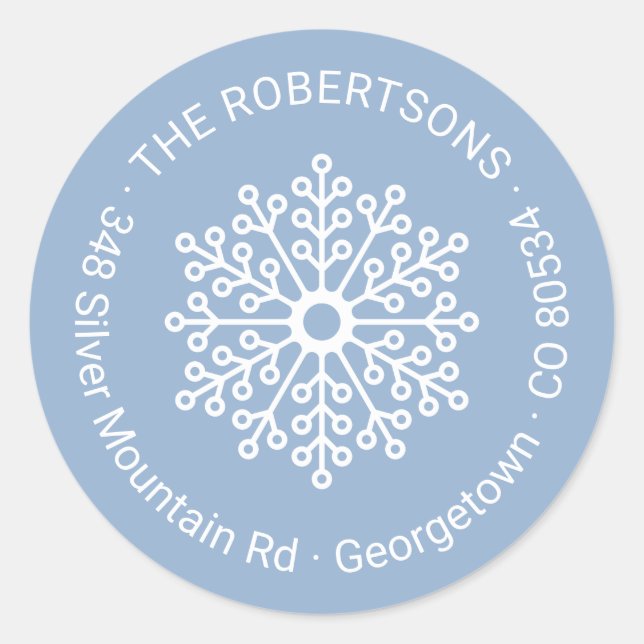 Pegatina Redonda Dirección Mínima de Devolución de Vacaciones de Co (Anverso)