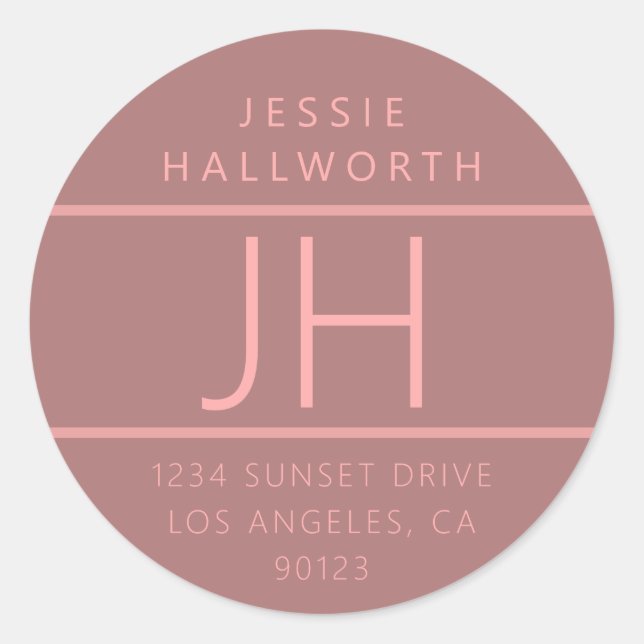 Pegatina Redonda Dirección o información de aspecto moderno (Anverso)