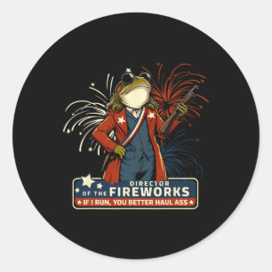 Pegatina Redonda Director de Fireworks Si Te Dirijo Mejor Haul