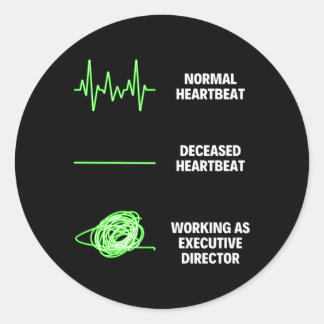 Pegatina Redonda Director Ejecutivo Empleos Auxiliar administrativo