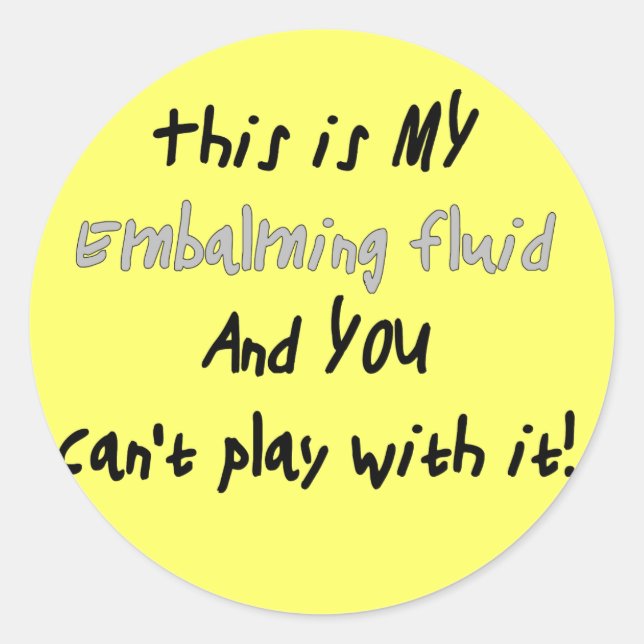 Pegatina Redonda Director funerario/Morticismo Divertidos regalos (Anverso)