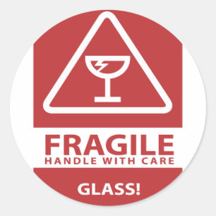 Pegatina Redonda Dirija con cuidado