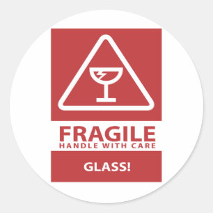 Pegatina Redonda Dirija con cuidado