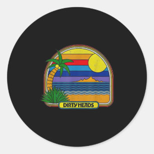 Pegatina Redonda Dirty Heads Retro Beach