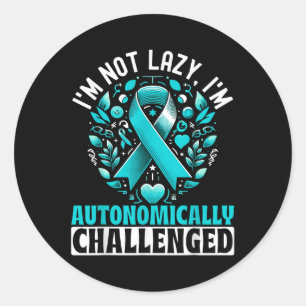 Pegatina Redonda Disautonomía Conciencia Enfermedad Crónica Disauto
