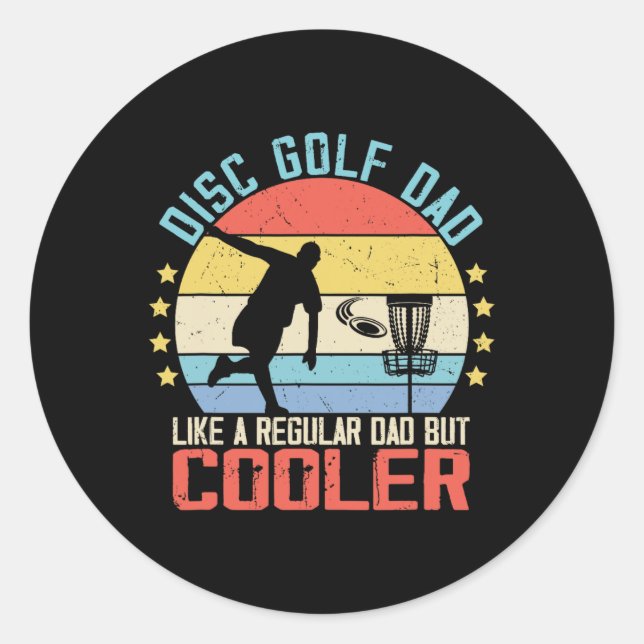 Pegatina Redonda Disc Golf Men Dad Grandpa Joke For Disc Golf Playe (Anverso)