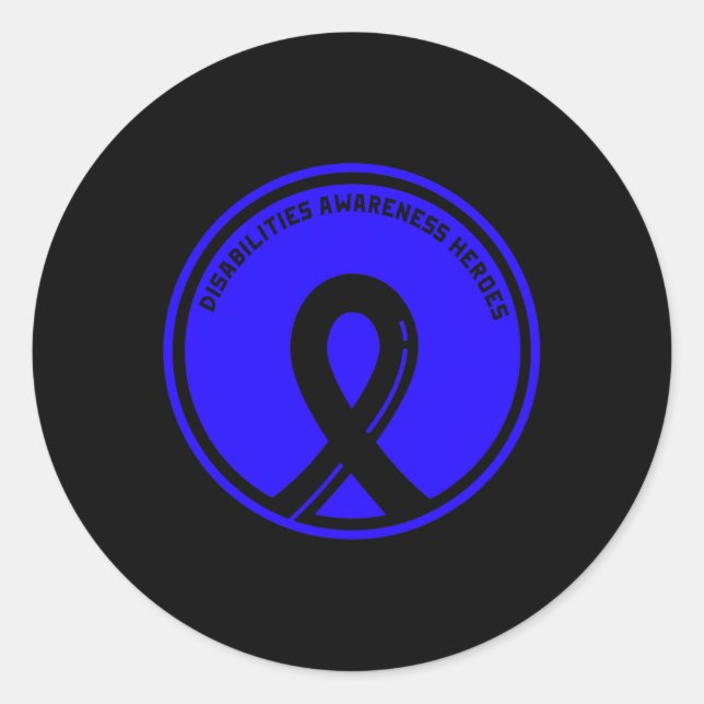 Pegatina Redonda Discapacidades Veo Las Posibilidades De Ocupación (Anverso)