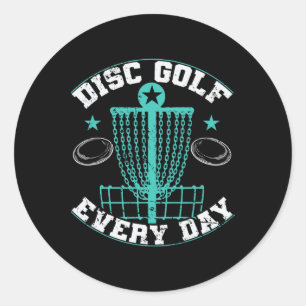 Pegatina Redonda Discgolf Frisbee diario Sket 