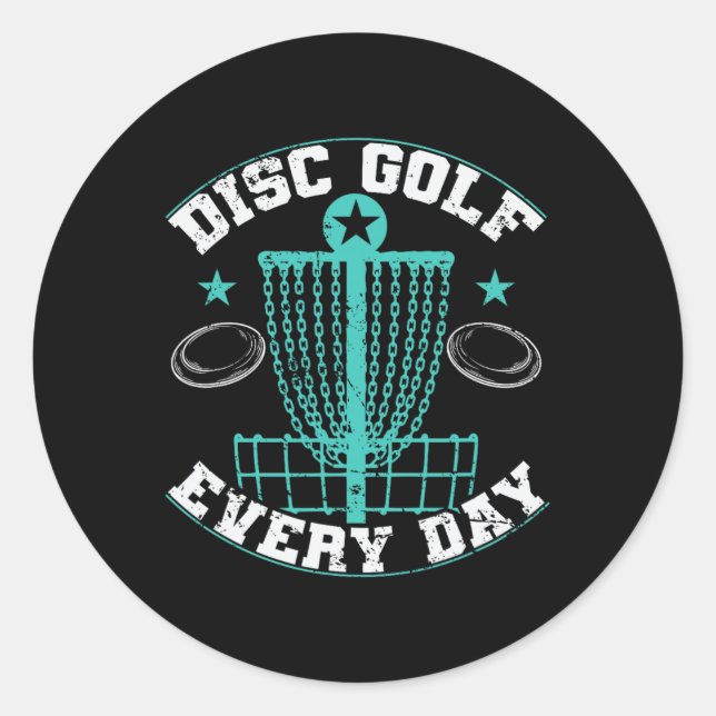 Pegatina Redonda Discgolf Frisbee diario Sket  (Anverso)