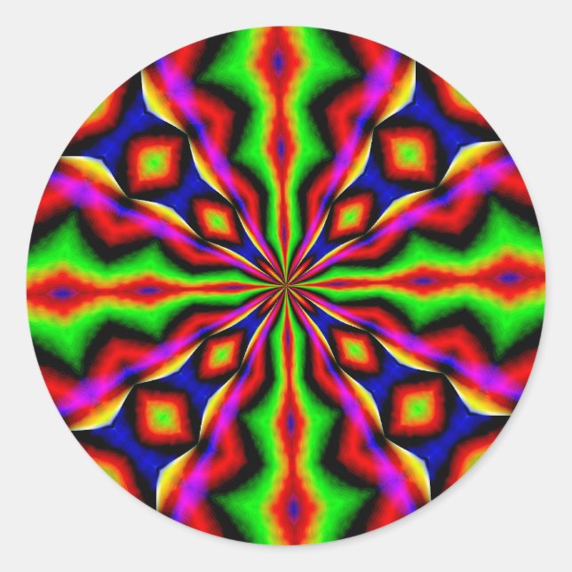 Pegatina Redonda Disco bailando (Anverso)