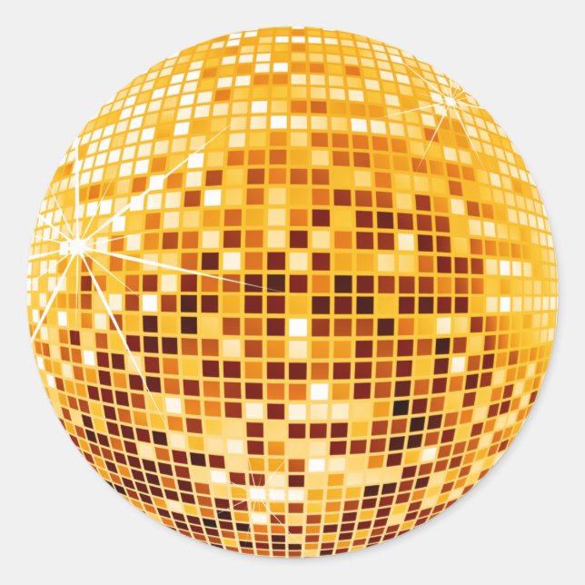 PEGATINA REDONDA DISCO BALL (Anverso)