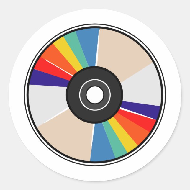 Pegatina Redonda Disco compacto (Anverso)