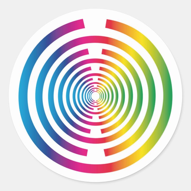 Pegatina Redonda Disco de vitalidad de Lakhovsky, antena de MWO Tes (Anverso)