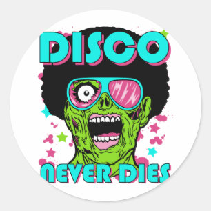 Pegatina Redonda Disco Nunca muere