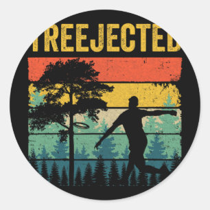 Pegatina Redonda Discos Divertidos de Golf de Disco Treejected Golp
