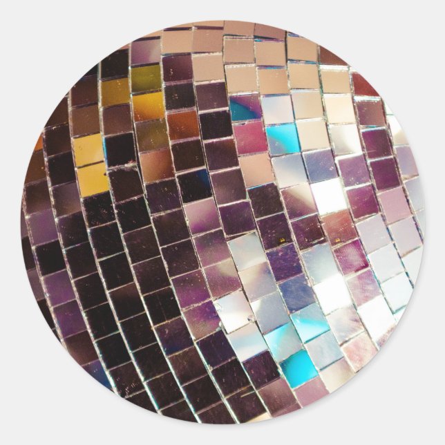 Pegatina Redonda Discoteca (Anverso)