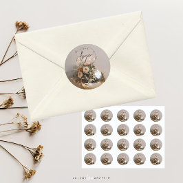 Pegatina Redonda Discoteca | Boho Florals | Estético