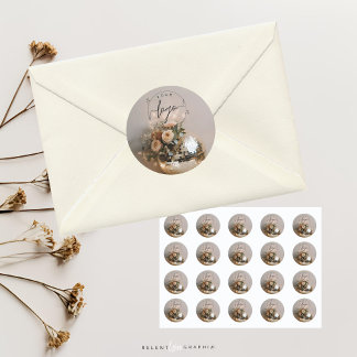 Pegatina Redonda Discoteca | Boho Florals | Estético