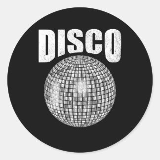 Pegatina Redonda Discoteca Music Ball Funk Soul Music Lover Retro 7