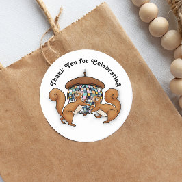 Pegatina Redonda Discoteca Squirrels Gracias