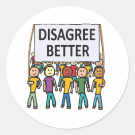Pegatina Redonda Discrepar mejor