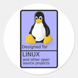 Pegatina Redonda Diseñado para Linux