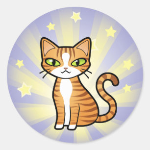 Pegatina Redonda Diseñar su propio gato Personalizado