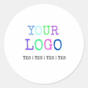 Pegatina Redonda Diseñar su propio logotipo personalizado Personali