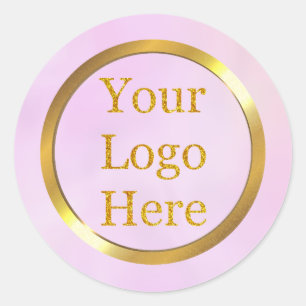 Pegatina Redonda Diseñe su propio negocio de logotipos modernos per