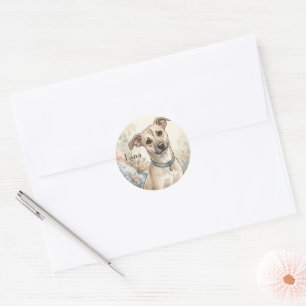 Pegatina Redonda Diseño acogedor para amantes de las mascotas de Li