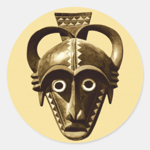 Pegatina Redonda Diseño africano #11 @ Stylnic