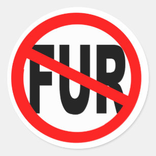 Pegatina Redonda Diseño Anti-Fur
