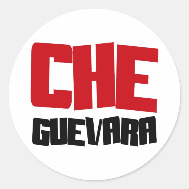 Pegatina Redonda Diseño Che Guevara (Anverso)