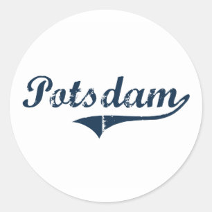 Pegatina Redonda Diseño clásico de Potsdam Nueva York