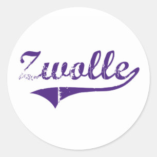 Pegatina Redonda Diseño clásico de Zwolle Luisiana