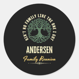 Pegatina Redonda Diseño coincidente de Family Reunion 2025 - Anders