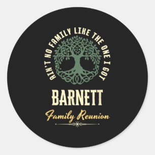 Pegatina Redonda Diseño coincidente de Family Reunion 2025 - Barnet