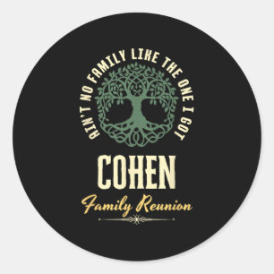 Pegatina Redonda Diseño coincidente de Family Reunion 2025 - Cohen
