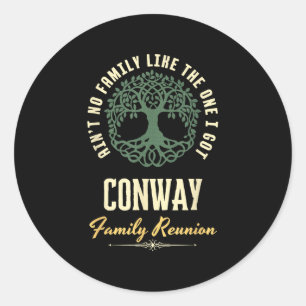 Pegatina Redonda Diseño coincidente de Family Reunion 2025 - Conway