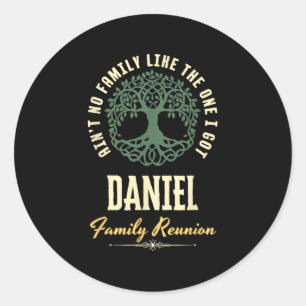 Pegatina Redonda Diseño coincidente de Family Reunion 2025 - Daniel