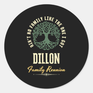 Pegatina Redonda Diseño coincidente de Family Reunion 2025 - Dillon