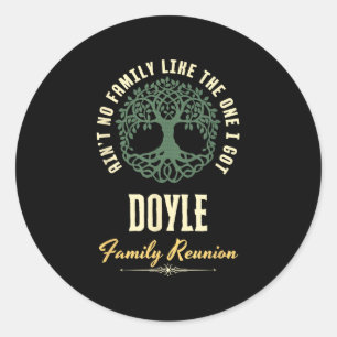 Pegatina Redonda Diseño coincidente de Family Reunion 2025 - Doyle