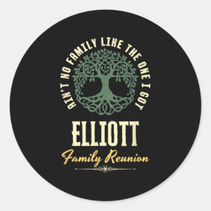 Pegatina Redonda Diseño coincidente de Family Reunion 2025 - Elliot