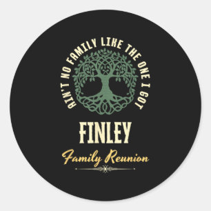 Pegatina Redonda Diseño coincidente de Family Reunion 2025 - Finley