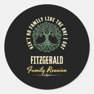 Pegatina Redonda Diseño coincidente de Family Reunion 2025 - Fitzge