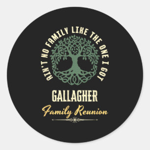 Pegatina Redonda Diseño coincidente de Family Reunion 2025 - Gallag